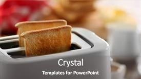  Presentation with couple in christ - Audience pleasing presentation theme consisting of crusty toasts in the toaster backdrop and a gray colored foreground