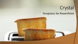  Presentation with cosmetic surgery close up - Colorful PPT theme enhanced with crusty toasts in the toaster backdrop and a  colored foreground