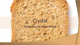  Presentation with bread - PPT theme featuring rusks - crusty wholemeal bread toast slice background and a yellow colored foreground