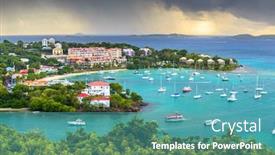  Presentation with virgin islands - PPT layouts with cruz-bay-st-john-united background and a teal colored foreground