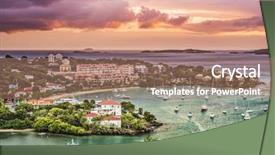  Presentation with virgin islands - Beautiful PPT theme featuring cruz bay st john united backdrop and a coral colored foreground