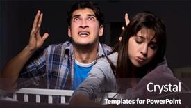  Presentation with new parents baby and dr - Audience pleasing theme consisting of cry babys - young parents sleepless with newborn backdrop and a wine colored foreground