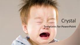  Presentation with baby crying - Slide deck consisting of crying baby boy background and a lemonade colored foreground