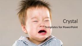  Presentation with baby crying - Audience pleasing slide set consisting of crying baby boy backdrop and a lemonade colored foreground