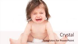  Presentation with baby crying - Audience pleasing PPT layouts consisting of crying baby with white background backdrop and a lemonade colored foreground