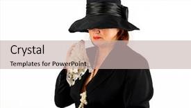  Presentation with christian funeral - Theme with crying christian lady in black background and a soft green colored foreground