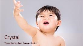  Presentation with neonatal nurse baby hand mother - Presentation design with crying kid - baby hand up background and a  colored foreground