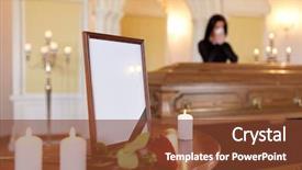  Presentation with bereavement - Slides featuring bereavement - people and mourning concept background and a tawny brown colored foreground