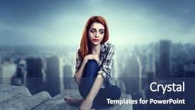  Presentation with psychology stress - PPT theme enhanced with crying on the roof psychology background and a  colored foreground