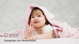  Presentation with baby crying - Presentation design enhanced with crying-six-months-old-baby background and a lemonade colored foreground