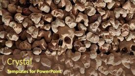  Presentation with human - Slide set featuring crypt-wall-made-of-human background and a tawny brown colored foreground