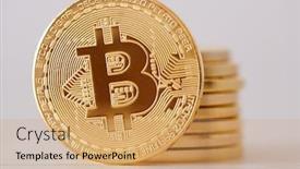  Presentation with crypto - Audience pleasing PPT theme consisting of crypto-currency-business-bitcoin-coin backdrop and a coral colored foreground