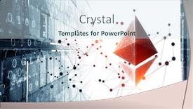  Presentation with crypto - Slide deck with crypto-currency-concept-mixed-media background and a sky blue colored foreground