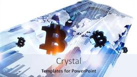  Presentation with crypto - PPT layouts having crypto-currency-concept-mixed-media background and a light blue colored foreground