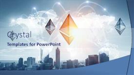  Presentation with crypto - Slide set featuring crypto-currency-concept-mixed-media and a sky blue colored foreground