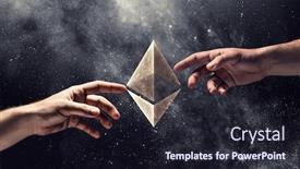  Presentation with crypto - Audience pleasing presentation theme consisting of crypto-currency-concept-mixed-media backdrop and a wine colored foreground