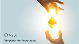  Presentation with crypto - Slide deck consisting of crypto-currency-concept-mixed-media background and a sky blue colored foreground