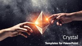  Presentation with creation - Slide set featuring crypto-currency-creation-concept-mixed background and a wine colored foreground