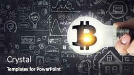  Presentation with foreign currency exchange - Colorful PPT theme enhanced with crypto-currency-exchange-as-science backdrop and a dark gray colored foreground