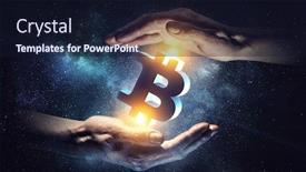  Presentation with crypto - PPT layouts featuring crypto-currency-exchange-mixed-media background and a wine colored foreground