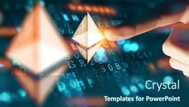  Presentation with crypto - Slides enhanced with crypto-currency-in-form background and a ocean colored foreground