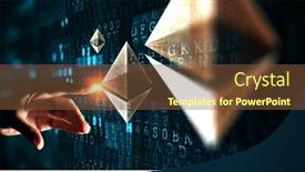 Presentation with crypto - PPT theme with crypto-currency-in-form background and a tawny brown colored foreground