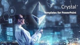  Presentation with crypto - Colorful theme enhanced with crypto-currency-market-as-science backdrop and a ocean colored foreground