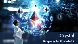  Presentation with crypto - PPT layouts with crypto-currency-market-as-science background and a ocean colored foreground