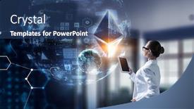  Presentation with crypto - Slides enhanced with crypto-currency-market-as-science background and a ocean colored foreground