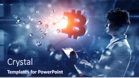  Presentation with crypto - PPT layouts featuring crypto-currency-market-as-science background and a ocean colored foreground