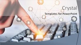  Presentation with crypto - Cool new PPT layouts with crypto currency market mixed media backdrop and a sky blue colored foreground