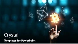  Presentation with crypto - Presentation design enhanced with crypto-currency-market-mixed-media background and a black colored foreground