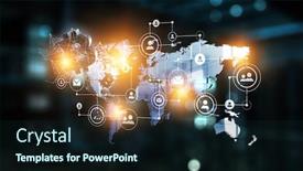  Presentation with crypto - Slide deck with crypto-currency-market-mixed-media background and a wine colored foreground