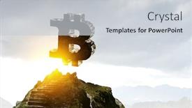  Presentation with crypto - Colorful presentation theme enhanced with crypto-currency-market-mixed-media and a light gray colored foreground