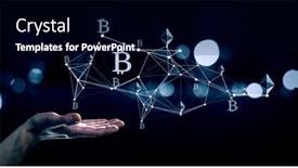  Presentation with crypto - Beautiful theme featuring crypto-currency-market-mixed-media backdrop and a black colored foreground