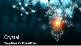  Presentation with crypto - Cool new theme with crypto-currency-market-mixed-media backdrop and a black colored foreground