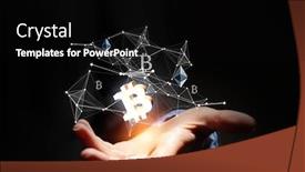  Presentation with crypto - Cool new PPT layouts with crypto-currency-market-mixed-media backdrop and a black colored foreground