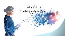  Presentation with crypto - Colorful theme enhanced with crypto-currency-market-mixed-media backdrop and a white colored foreground