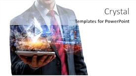  Presentation with crypto - Beautiful slides featuring crypto-currency-market-mixed-media backdrop and a white colored foreground