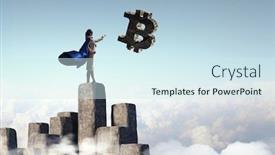  Presentation with crypto - PPT layouts having crypto-currency-sign-mixed-media background and a  colored foreground