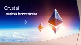 Presentation with crypto - PPT theme having crypto-currency-space-3d-rendering background and a navy blue colored foreground