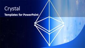  Presentation with crypto - Slide set having crypto currency space 3d rendering background and a navy blue colored foreground