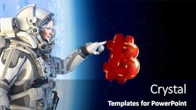  Presentation with crypto - Slide deck enhanced with crypto-currency-space-3d-rendering background and a black colored foreground