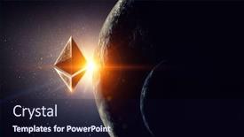  Presentation with crypto - PPT theme with crypto-currency-space-3d-rendering background and a wine colored foreground