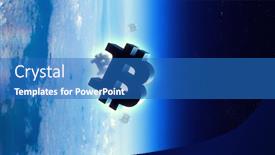  Presentation with crypto - Beautiful slide deck featuring crypto-currency-space-3d-rendering backdrop and a teal colored foreground