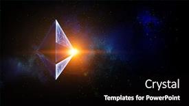  Presentation with world currency - Beautiful PPT theme featuring crypto currency world 3d rendering backdrop and a black colored foreground