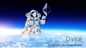  Presentation with world currency - Amazing slide set having crypto-currency-world-mixed-media backdrop and a light blue colored foreground