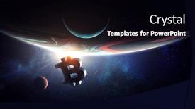  Presentation with crypto - PPT theme featuring crypto-currency-world-mixed-media background and a black colored foreground