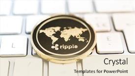  Presentation with ripple - Presentation design consisting of crypto ripple coin currency bitcoin background and a lemonade colored foreground
