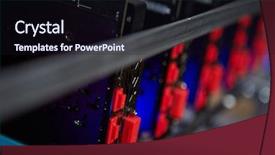  Presentation with cryptocurrency - Audience pleasing PPT layouts consisting of cryptocurrency background mining rig close backdrop and a wine colored foreground